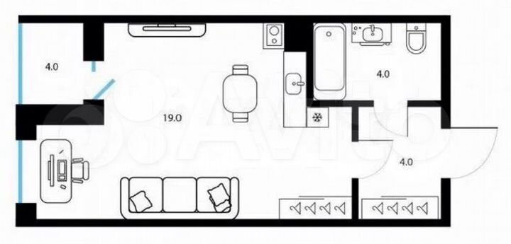Квартира-студия, 26,7 м², 16/27 эт.