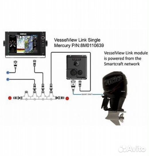 Коплект Vessel View Link Mercury 8M0110639 новый