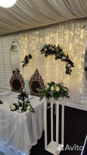 Украшения свадебного банкетного зала