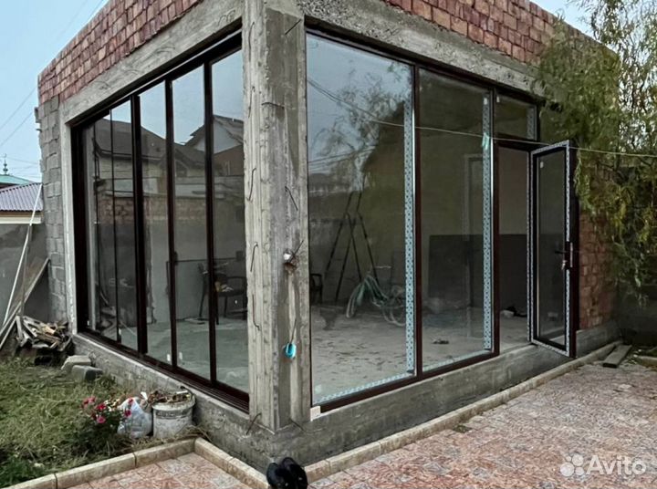 Раздвижное безрамное остекление /Свое производство