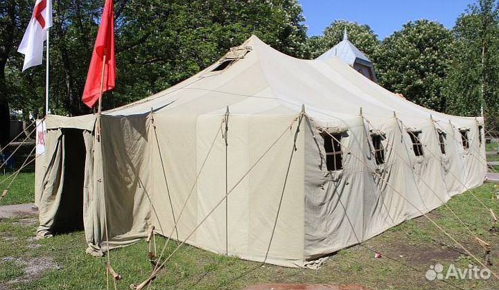 Армейская брезентовая палатка 40 местная
