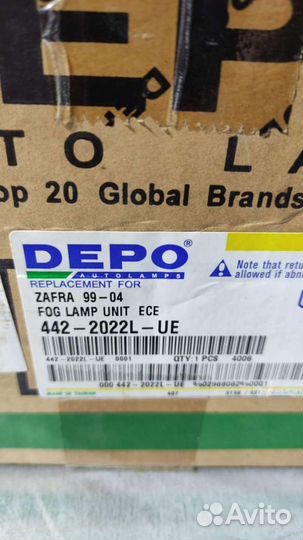 Фара противотуманная левая depo