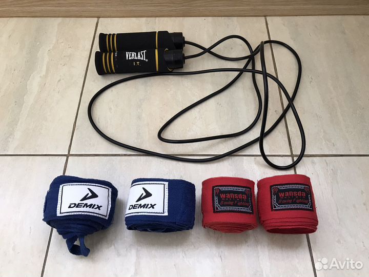 Бинты для бокса скакалка с утяжелителем Verlast