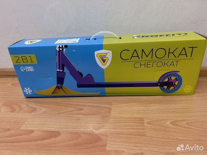 Самокат-снегокат 2 в 1