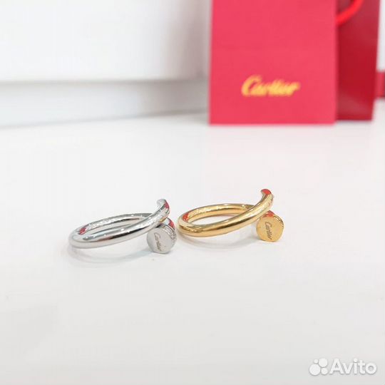 Кольцо cartier гвоздь с камнями