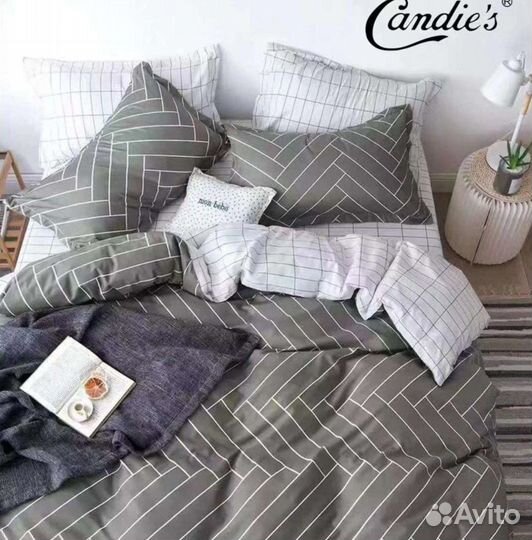 Новое постельное белье евро сатин хлопок