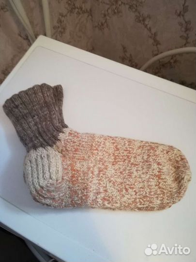 Носки шерстяные ручной вязки