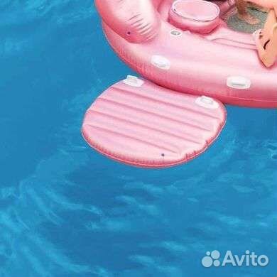 57267 intex Надувной остров Фламинго 422x373x185см