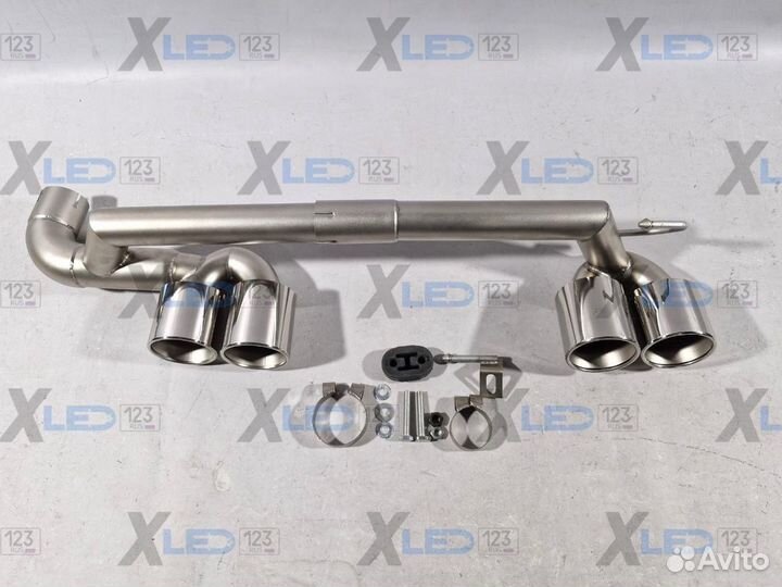 BMW E90 насадки раздвоение выхлопа в стиле М3 хром