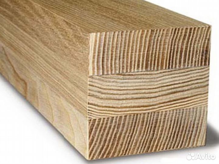Клееный брус балки сосна, 80х80 мм, сорт ав