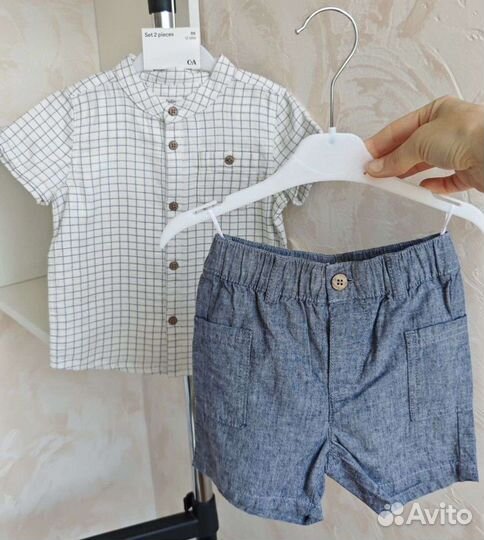 Комплект мальчику лён, c&a из Германии, 62, 86
