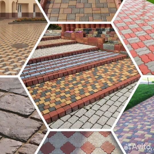 Тротуарная плитка, бордюры, поребрики