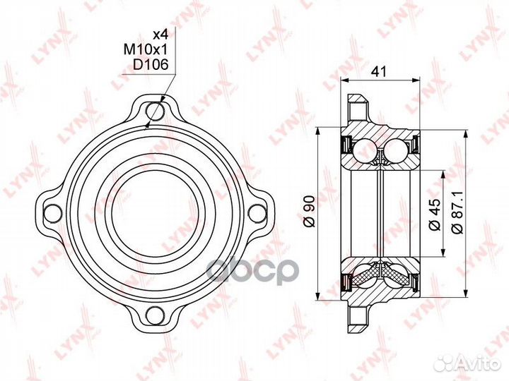 Подшипник ступ.BMW 5 E39/E60 95-10 зад. WB-1005