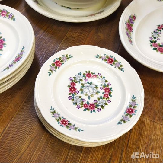 Суповой сервиз. Старинный фарфор зик СССР