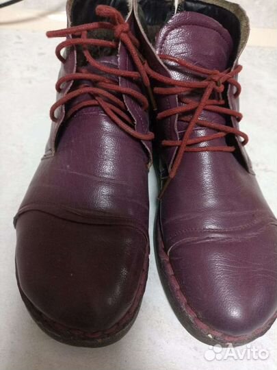 Кожаные ботинки 39 размер