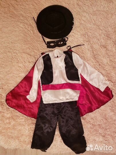 Костюм карнавальный Зорро прокат