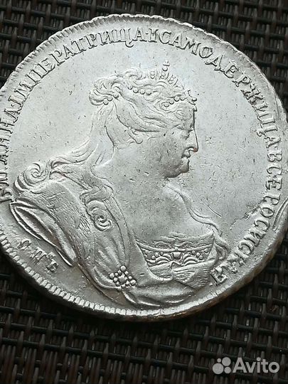 Рубль 1738г серебро