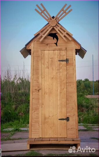 Дачный туалет деревянный BLU780