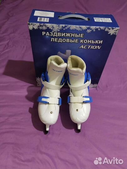 Раздвижные ледовые коньки actyon (р. 29-32)