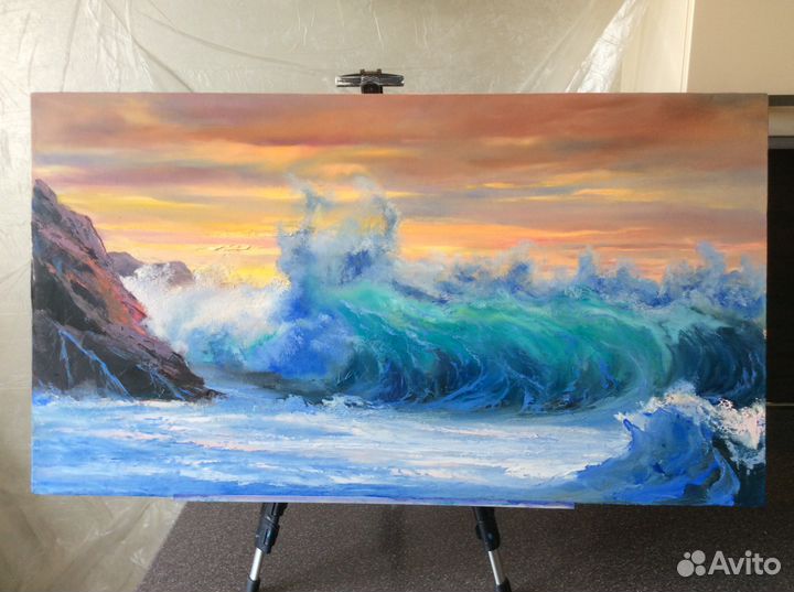 Морской пейзаж. Масло, холст, 90 х 60