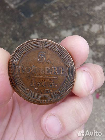 Кольцевик 5 копеек 1803