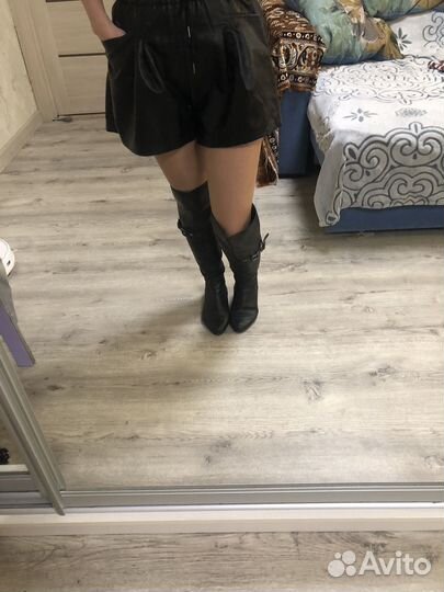 Сапоги женские ботфорты 38 натуральная кожа