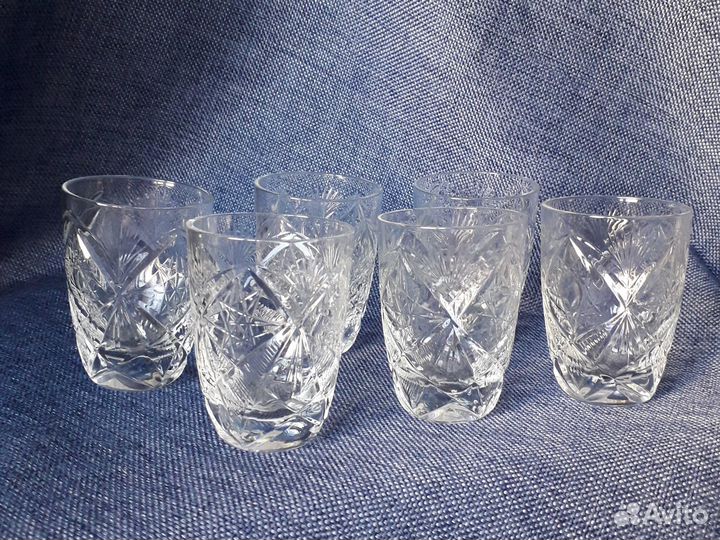 Стопки рюмки хрустальные СССР 8 штук