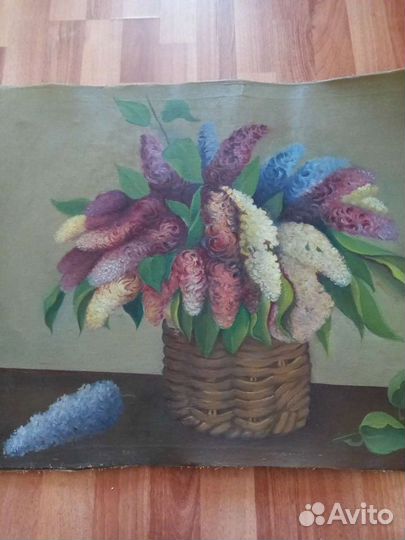 Картина Сирень, большая, масло, холст