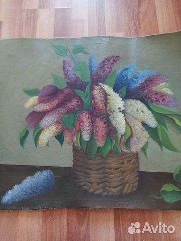 Картина Сирень, большая, масло, холст