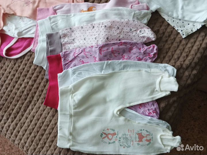 Вещи пакетом для девочки от 0-3 месяцев