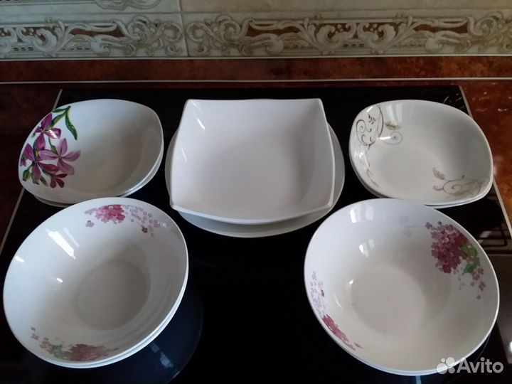 Квадратные и суповые тарелки Цена за всё