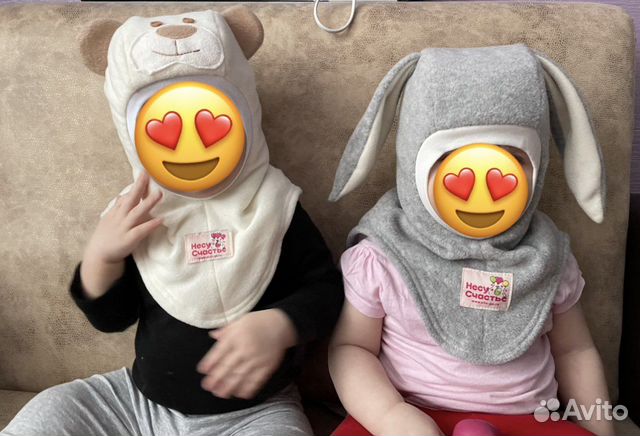 Шапка шлем зима для мальчика и девочки