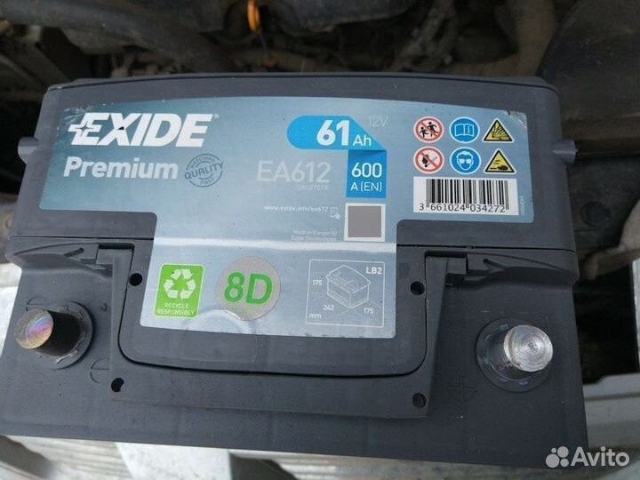 Купить аккумулятор автомобильный бу Exide 61 Ah