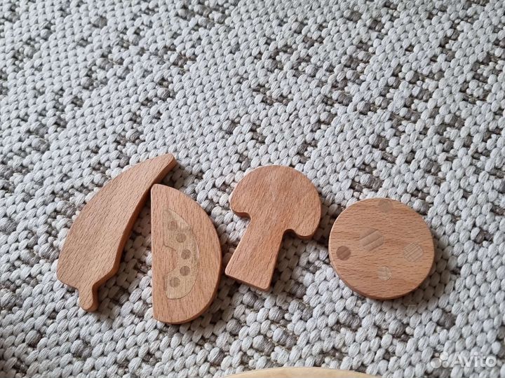 Деревянная пицца игра, сортер