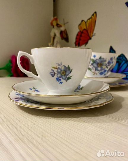 Винтажные чайные трио. Английский фарфор