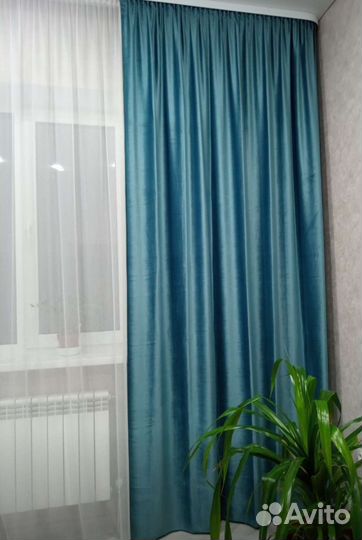 Шторы бархат новые высота 280