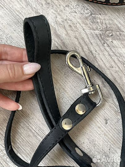 Кожаный ошейник для собак