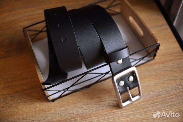 Мужской кожаный ремень ручной работы