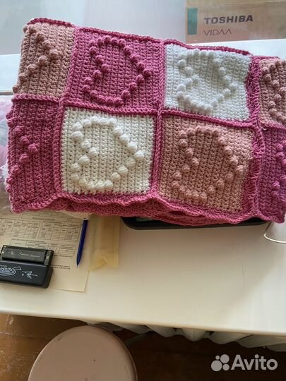 Плед вязаный