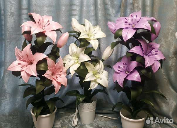 Светильник.ночник,Ростовые цветы