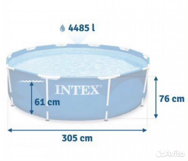 Каркасный бассейн intex