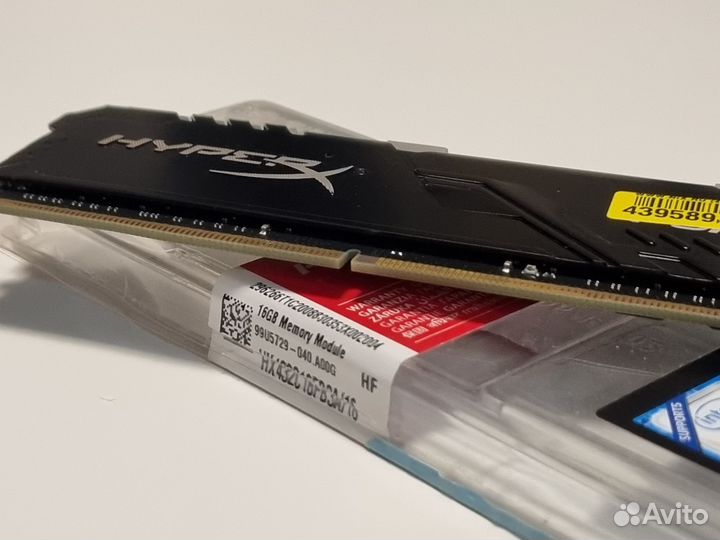 Kingston HyperX fury Black RGB 16Gb (3200 Mhz)