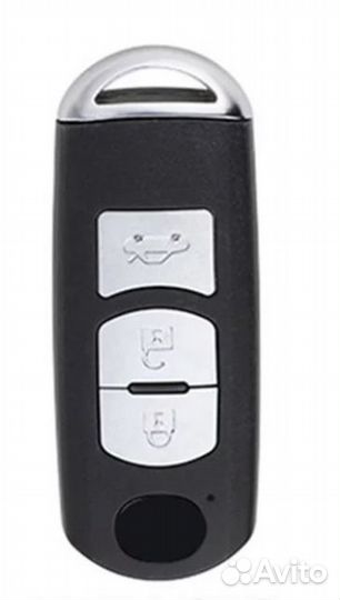 Чехол на ключ Mazda / Мазда 3 кнопки Red