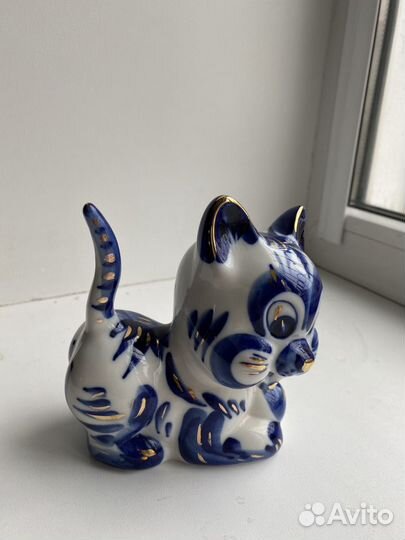 Декоративная фигуруа Гжель Кот