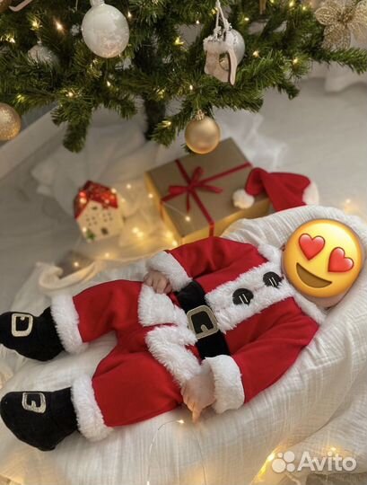 Новогодний костюм деда мороза для малыша