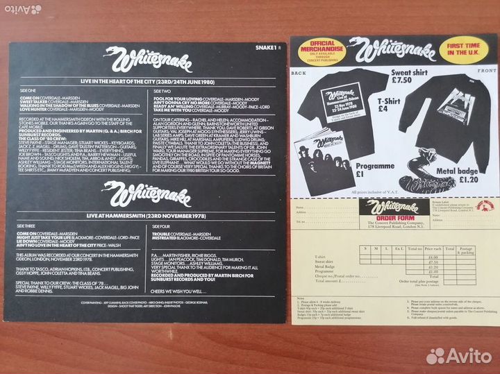 Винил Whitesnake 1980 (2LP) Live