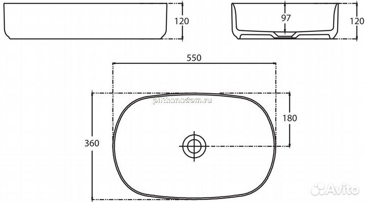 Раковина Allen Brau Fantasy 55 4.11022.20 белый глянец