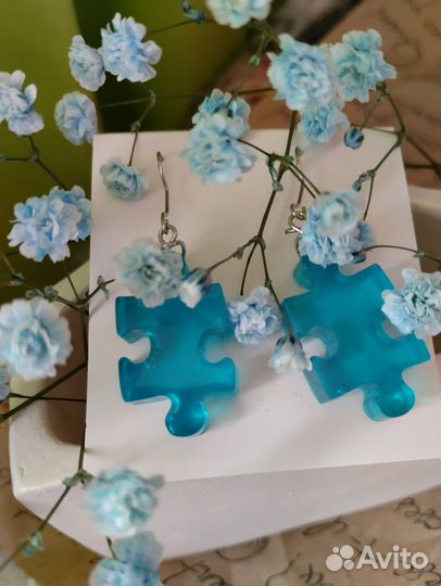 Серьги из эпоксидной смолы