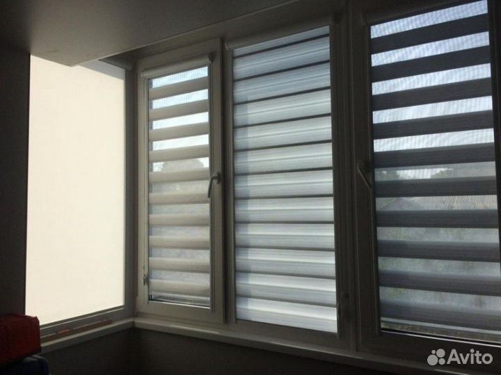 Рулонные шторы день ночь зебра D435