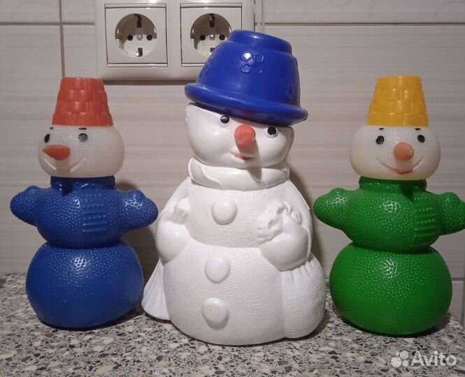 Снеговик СССР, советские новогодние игрушки